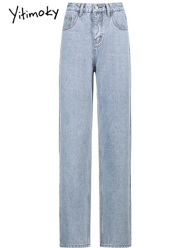 Yitimoky Y2K leptir print visokog struka Ženske traperice široke široke hlače Mom Boyfriend Denim Capri ravne hlače Oversize