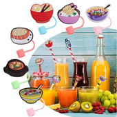 Slatki čep sa slamkom za piće, zatvarač protiv curenja, kapa otporna na prašinu, meka navlaka otporna na prašinu, slamčice za višekratnu upotrebu, zabava protiv prolijevanja