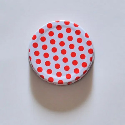 „Mason Jar“ standartiniai dangteliai be šiaudų skylių Užsandarintas dangtelis „Mason Jar Dots“ dangteliams, skirtas kūdikio dušui, Gimtadienio indelių dangteliai „Plumyl“