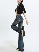American High Street Vintage Denim Flare Püksid Naiste Pantalones De Mujer 2023 Fashion Street Y2K teksad Naiste hobuseraua püksid