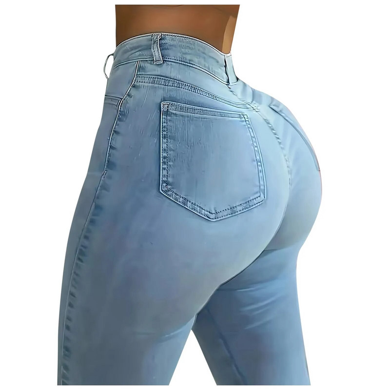 Rastezljive traperice Ženske Y2K ulične modne seksi uske traperice s visokim strukom Slim Fit Denim Estetika Hip lift Pencil Pant Hlače