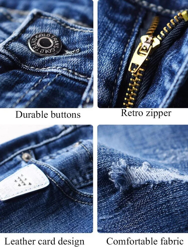 Hole Skinny Pencil Jeans visokog struka Korejski Streetwear Stretch Manžete Traper Hlače Proljeće Jesen Vintage Do gležnja Kot Pantolon