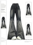 2023 Ženske crne gotičke traperice Harajuku Y2k Estetske vintage modne traper hlače iz 90-ih 2000-ih Široke jeans hlače Trashy Emo odjeća