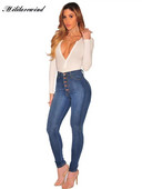 Skinny Pencil Farmer Női Nadrág Magas derekú farmer nadrág Női Elasztikus Farmernadrág Kék&fekete farmer Női S-XXL méret