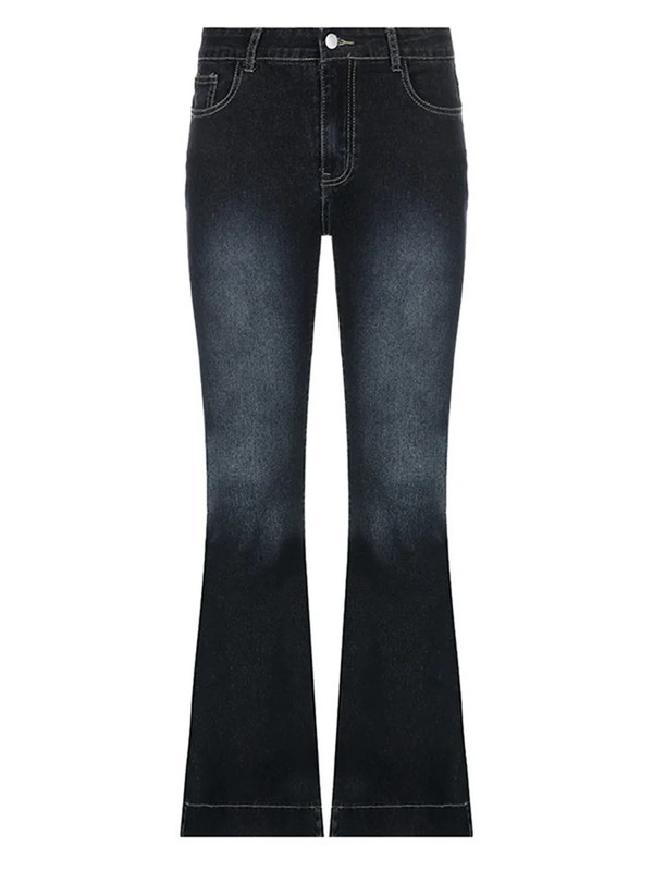Y2K lepršave traperice niskog struka Aesthetic Retro 2000-ih Slatki traper Trenirke Ulična moda Harajuku Ležerni Capris Cuteandpsycho