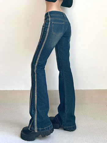 Rockmore Vintage Jeans για Γυναικεία αισθητική Χαμηλό ψηλό παντελόνι Flare Fashion cyber y2k Streetwear Τζιν παντελόνι femme Retro Κορεάτικο