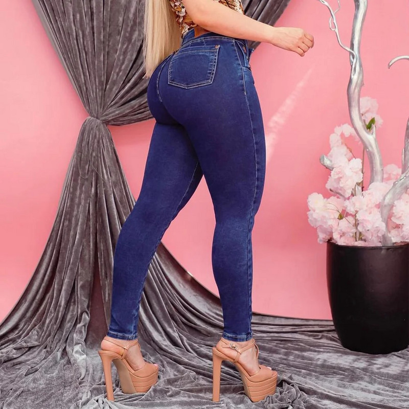 2023 Νέο τζιν παντελόνι με λεπτή εφαρμογή Γυναικεία τζιν ελαστικά παντελόνια με μολύβι Ψηλόμεση Γυναικεία στενά ρούχα Casual skinny γυναικεία ρούχα