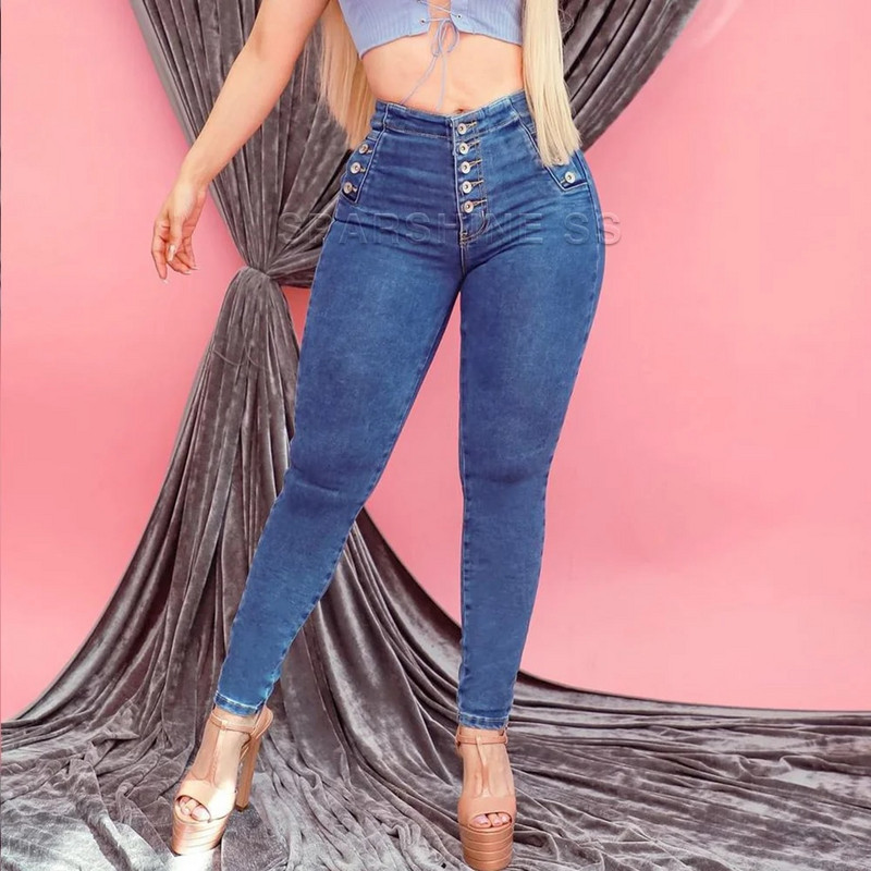 2023 Νέο τζιν παντελόνι με λεπτή εφαρμογή Γυναικεία τζιν ελαστικά παντελόνια με μολύβι Ψηλόμεση Γυναικεία στενά ρούχα Casual skinny γυναικεία ρούχα