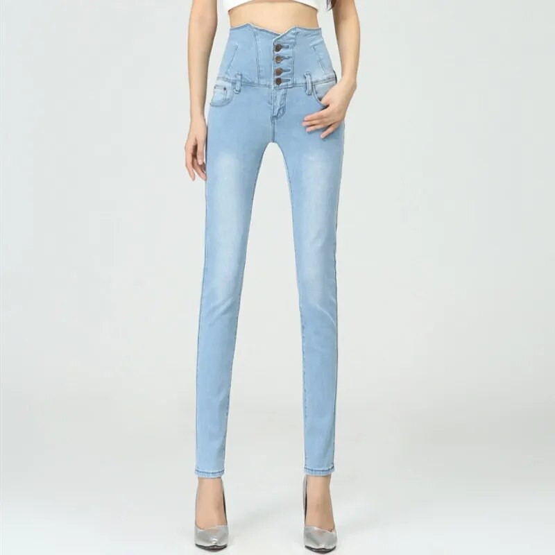 Άνοιξη 2023 Γυναικεία Τζιν Ψηλόμεση Τζιν Μόδα Λεπτό τζιν μακρύ μολύβι παντελόνι για γυναικείο τζιν Camisa Feminina γυναικείο παντελόνι