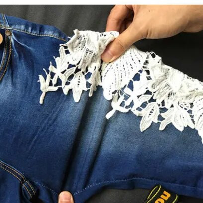 LOGAMI Lace Patchwork Skinny Jeans Γυναίκα Σέξι Καλοκαίρι Φθινόπωρο Γυναικεία Τζιν Γυναικεία Παντελόνια