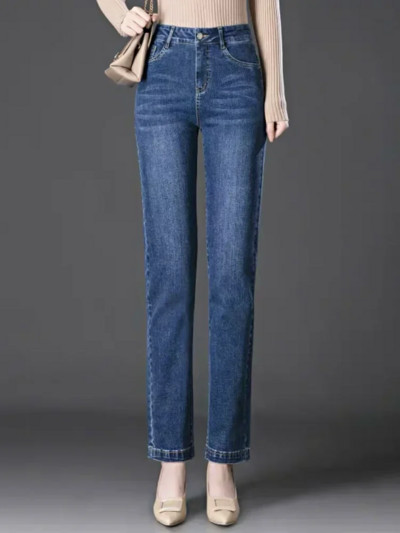 Ψηλή μέση Skinny Pencil Τζιν Γυναικείο Άνοιξη Φθινόπωρο Κορεάτικο Casual Oversize 6xl Mom Vintage Stretch τζιν παντελόνι d