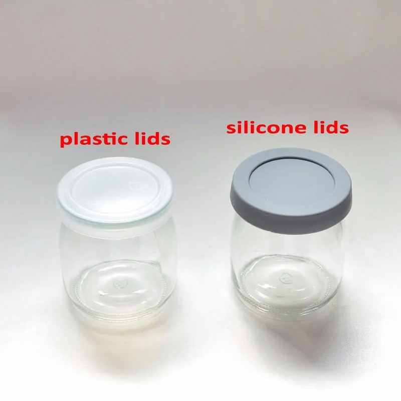 4 bucăți/lot capace de silicon pentru sticle de sticlă de budincă de 200 ml, sticle de iaurt Capace de etanșare Mini sticle Jeleu Capace pentru recipiente de lapte plumyl