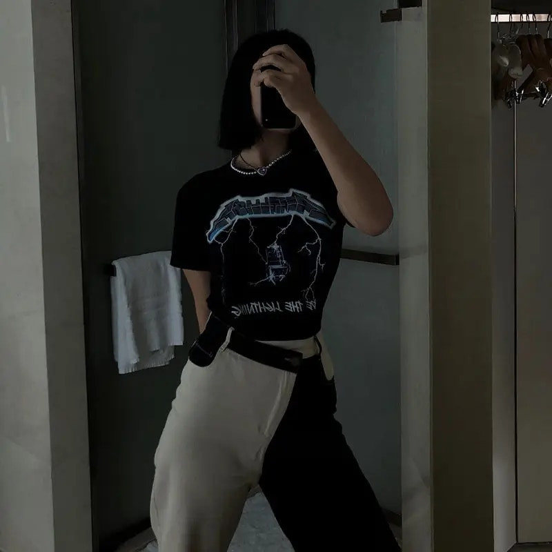 Női farmer nadrág fekete fehér varrás egyenes ősz tél magas derék táskás nadrág Pantalones Vaqueros Mujer