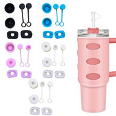 Set de 6x dopuri din silicon Stanley-Cup Opritori anti-deversări Opritori pentru scurgeri Opritori pentru scurgeri Accesorii anti-praf-Cup Stanley