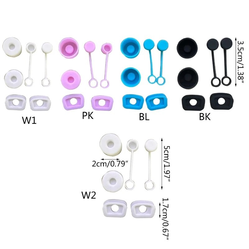 Set de 6x dopuri din silicon Stanley-Cup Opritori anti-deversări Opritori pentru scurgeri Opritori pentru scurgeri Accesorii anti-praf-Cup Stanley