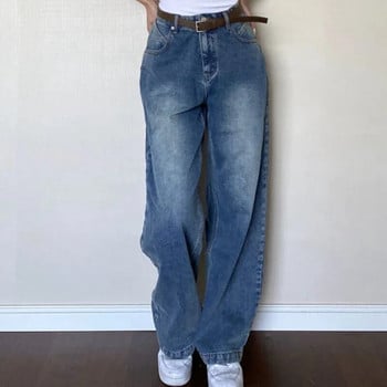 S-4XL Vintage Jeans Дамски широки дънкови панталони American Y2k Retro Streetwear Baggy Washed Full-Length Teens Dynamic Fashion