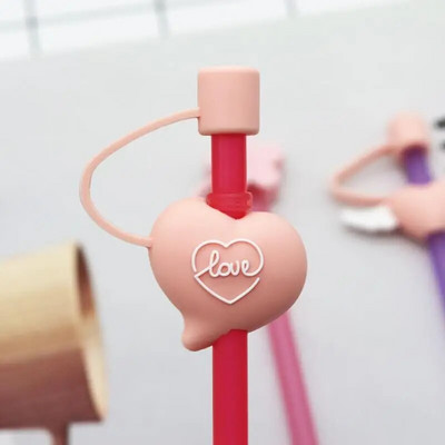 Silikono šiaudų kištukas, daugkartinio naudojimo hermetiškas geriamasis dulkių dangtelis puodelio priedai Animaciniai kištukai Antgaliai Apsauginis kostiumas 6–8 mm šiaudeliams