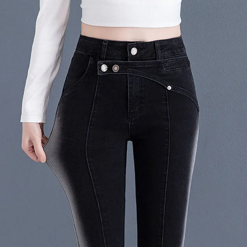 Nove lepršave traperice Ženske hlače niskog struka Vintage estetske traper hlače Streetwear Mom Ležerne korejske modne Y2k traperice