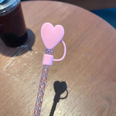 Slamkasti medvjed Slamka s poklopcem za zaštitu od prašine Silikonski Kawaii mačja kandža Čepovi za slamke za čašu Ružičaste slamke Štitnik za poklopac 7 mm
