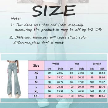 American Split Jeans Women Harajuku Casual Spicy Slim Jeans Female Irregular Spliced Denim Pants New Y2K Fashion Streetwear