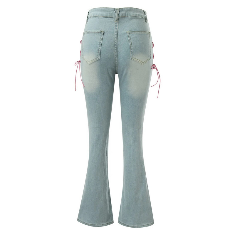 American Split Jeans Ženske Harajuku Ležerne pikantne uske traperice Ženske nepravilno spojene traper hlače Nova Y2K modna ulična odjeća