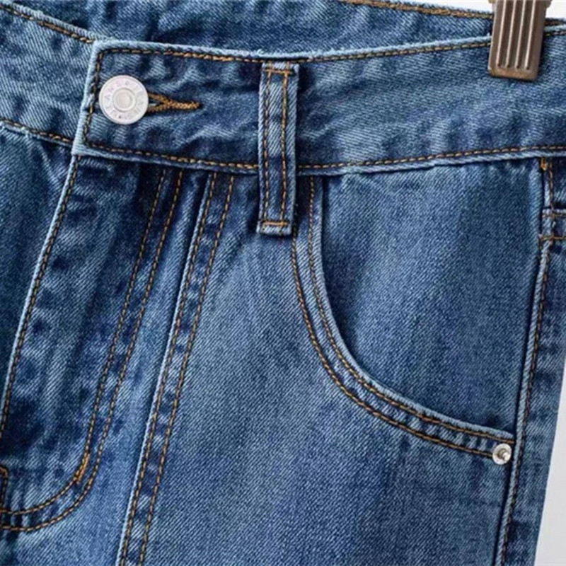 Ljetne traperice širokih nogavica s visokim strukom Ženske široke traper hlače Vintage Capris korejski Vaqueros Ležerne pantalone Ulične hlače Novo