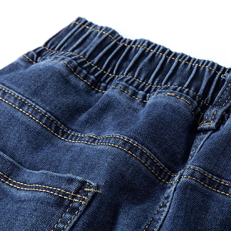 Ravne traperice do gležnja Ženske traper široke vrećaste hlače s elastičnim visokim strukom Oversize 4xl Ležerne Vaqueros korejske hlače