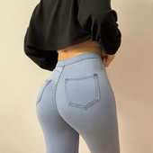Λεπτό τζιν για γυναίκες Skinny ψηλόμεσο Γυναικείο τζιν παντελόνι μολύβι Stretch μέση Λεπτό γυναικείο παντελόνι πολλαπλών μεγεθών Άνοιξη Φθινόπωρο