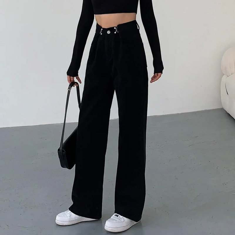 ZHISILAO Nove traperice širokih nogavica Ženske dečačke široke traper hlače visokog struka Bijele Mom Jeans hlače 2021.