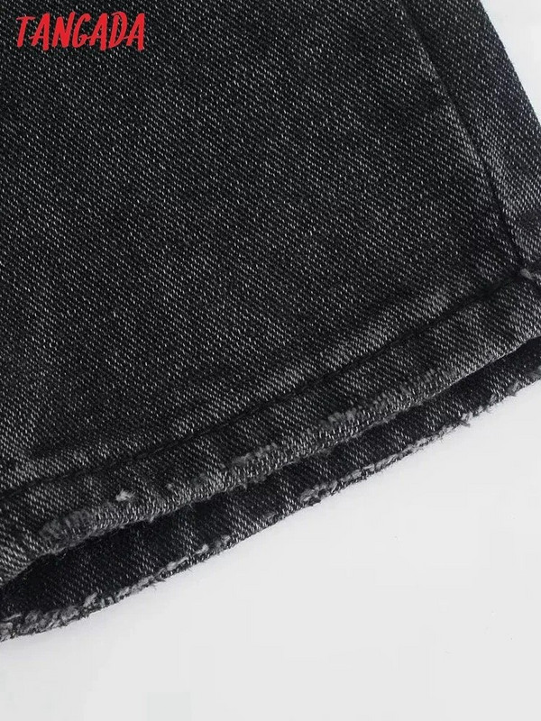 Tangada 2023 női fekete farmer farmer nadrág nadrág magas derekú alkalmi nadrág JE250