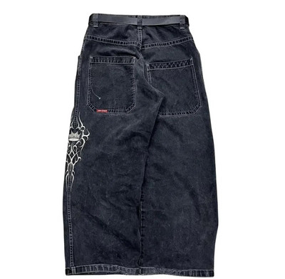 JNCO ретро дънки Y2K new Harajuku хип-хоп букви бродирани широки дънки деним панталони мъжки готически широки панталони с висока талия