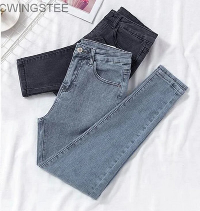 Blugi creion cu talie înaltă de epocă Pantaloni slăbănogi din denim elastic pentru femeie nouă Casual Vaqueros Primăvara toamnă Jambiere de modă Dimensiune mare 9xl
