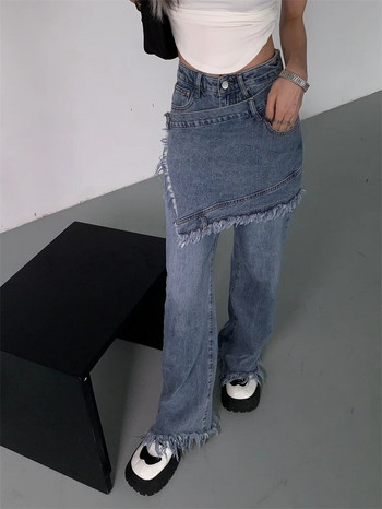 REDDACHiC Acubi Fashion Baggy Y2k Jeans Κορεάτικο φαρδύ παντελόνι για γυναίκες Streetwear 2022 Trend ίσιο παντελόνι ψηλόμεσο Harajuku