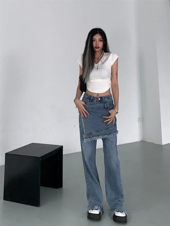 REDDACHiC Acubi Fashion Baggy Y2k Jeans Κορεάτικο φαρδύ παντελόνι για γυναίκες Streetwear 2022 Trend ίσιο παντελόνι ψηλόμεσο Harajuku