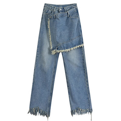 REDDACHiC Acubi Fashion Baggy Y2k džinsai Korėjietiškos plačios kelnės moterims Streetwear 2022 m. tendencijos tiesios kelnės aukštu juosmeniu Harajuku