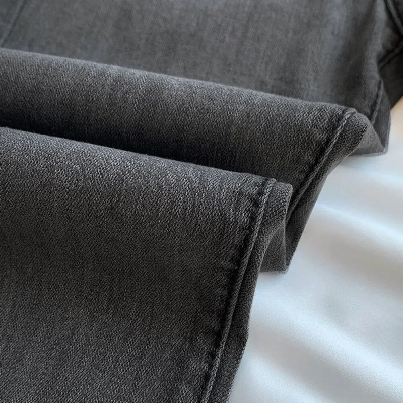 Női farmer nadrág 2024 tavaszi őszi új farmer Női magas derekú vékony meleg vastag farmer Női magasan elasztikus sztreccs farmer bársony