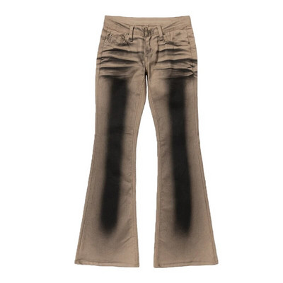 REDDACHiC 90-ih Retro Dirty Wash Ženske lepršave traperice Uske rastezljive hlače visokog rasta Harajuku Grayu Y2k zvonaste hlače