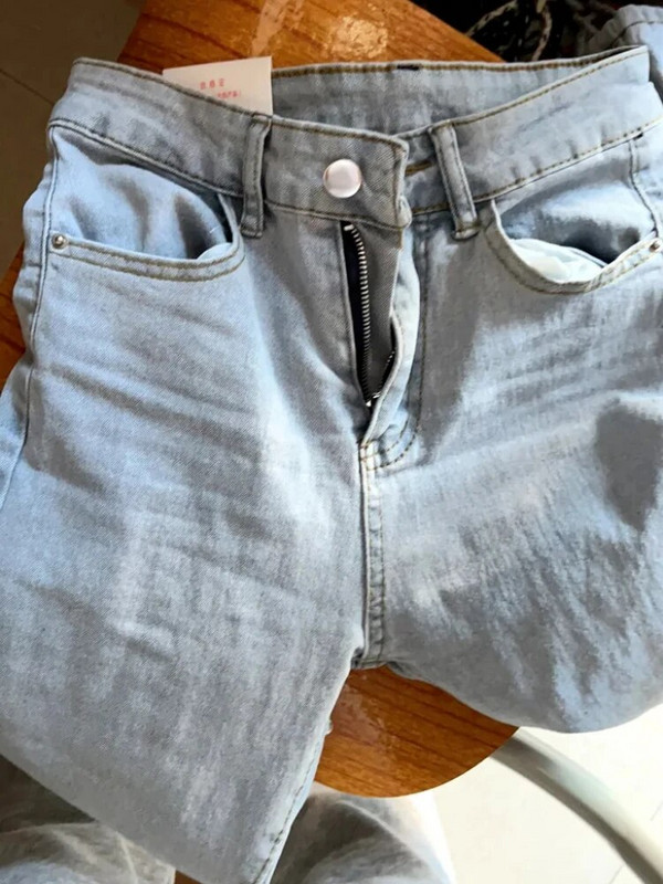 Flare τζιν Γυναικεία Ανοιξιάτικα αμερικάνικα κοκαλιάρικα ψηλόμεσα σέξι όλα ταίριασμα streetwear μόδας Λευκά Vintage μοντέρνα παντελόνια Harajuku