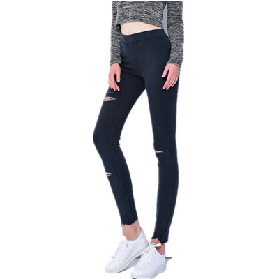 Ženske traperice, ultra rastezljive traper hlače, vintage hlače, poderane traperice s elastičnim strukom, rastezljive crne tajice ouc2603