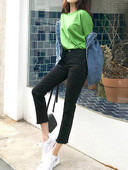 Μασίφ μαύρο γυναικείο τζιν ψηλόμεσο τέντωμα βαμβακερές τσέπες με λεπτή εφαρμογή Streetwear Boyfriend Jeans Fit Girls Παντελόνια Νέο παντελόνι 2023