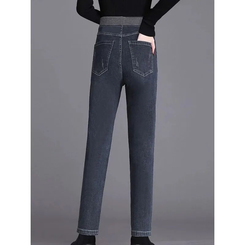 Traper hlače u novom Boyfriend stilu S-4xl Ležerne traperice s visokim strukom Harem Vaqueros proljetne široke hlače do gležnja