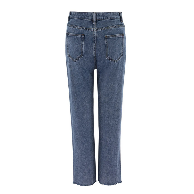 Y2k Street Jungfrau τζιν ψηλόμεσο για γυναίκες μόδα ίσιο τζιν παντελόνι με κεντημένο πεταλούδα Pantalones De Mujer