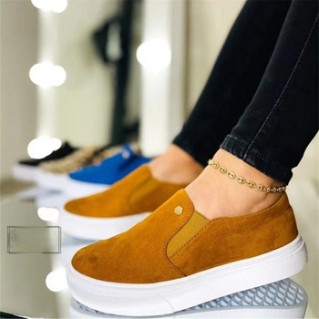 Нови дамски плоски обувки 2023 Есенна мода Платнени обувки с леопардов принт Удобни плоски обувки Плюс размер 43 Дамски маратонки Zapatos