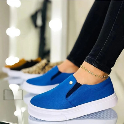 Nove ženske ravne cipele Jesenska moda 2023. Platnene cipele s leopard printom Udobne ravne cipele Ženske tenisice veličine 43 Zapatos