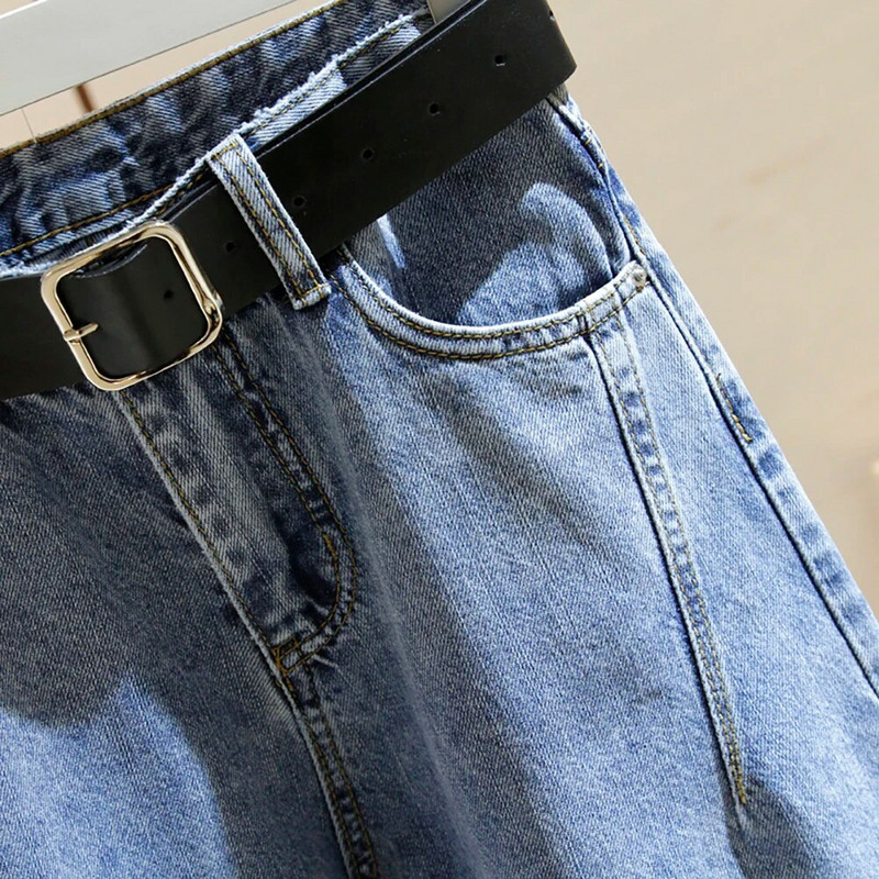 Prevelike ženske široke traperice Ležerne široke traper hlače do gležnja BF stil Ženske harem hlače Veličina S-5XL Ulična odjeća