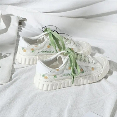 Vasariniai moteriški batai, ananasų tinklelis, kvėpuojantis, nauja mada, miela, šilta, laisvalaikio kieta, minkšta, miela ir miela suvarstoma iš drobės