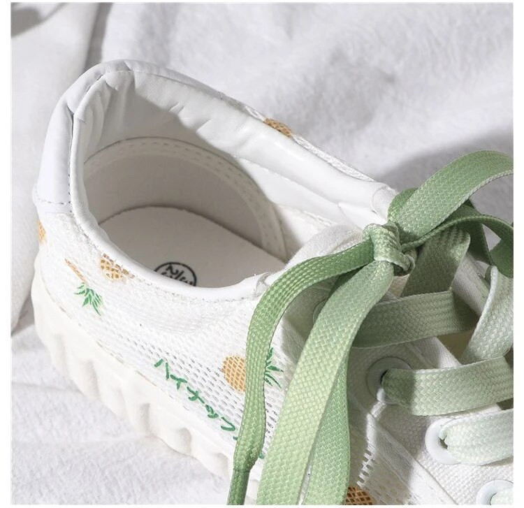 Vasariniai moteriški batai, ananasų tinklelis, kvėpuojantis, nauja mada, miela, šilta, laisvalaikio kieta, minkšta, miela ir miela suvarstoma iš drobės