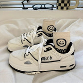 Ženske tenisice s platformom i okruglim prstima Modna ležerna sportska obuća Ženske nove ravne prozračne vulkanizirane cipele na vezanje Zapatos De Mujer