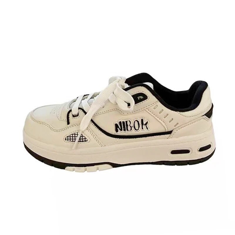 Ženske tenisice s platformom i okruglim prstima Modna ležerna sportska obuća Ženske nove ravne prozračne vulkanizirane cipele na vezanje Zapatos De Mujer