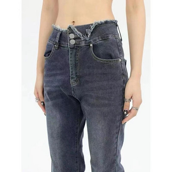 Flare Jeans Γυναικεία Λευκασμένα Κορεατικά Στιλ Chic Slim Trendy Stretchy Hipster Retro Elegant Street Ολόσωμο τζιν παντελόνι Γυναικεία